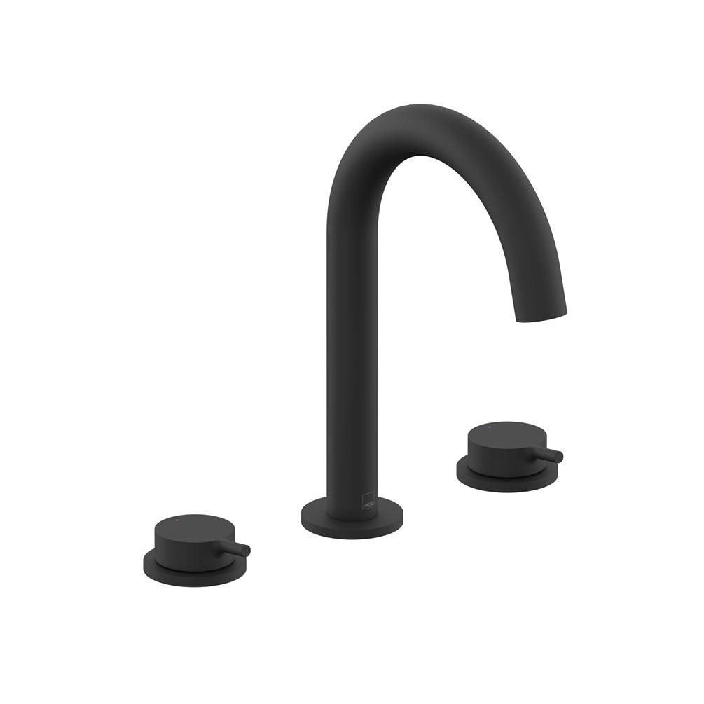 Vado Safari Lever Matt Black 3 Tap Hole Basin Mixer